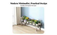 Stainless Steel Flower Rack Rustproof Floor Standing Pot Holder Rust-Resistant Metal Plant Bench for Balcony, Outdoor, Living Room