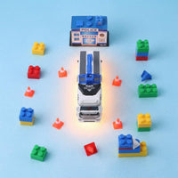 Toy Truck Pull-Back Action Police Hauler Truck Toy Realistic Design Help Vehicle Playset for Kids