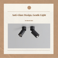 Adjustable anti-glare LED spotlight