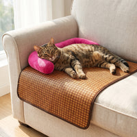 Pet Cooling Mat for Cats and Small Dogs, Summer Breathable Ice Silk Pad for Kennels and Beds