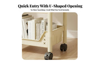 Rolling Storage Shelf Lockable Casters Multi-Layer Storage Trolley Easy Assembly