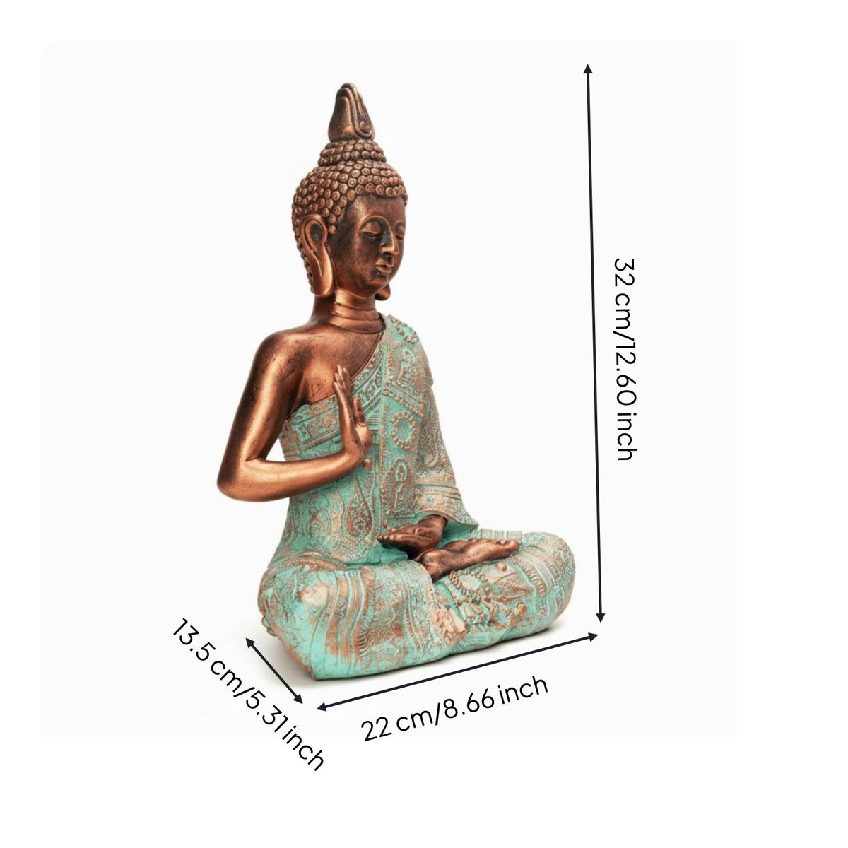 Buddha Statue Premium Workmanship Zen Decor Statue Antique Effect for Buddhists