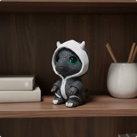 Baby Dragon Figurine Reptile Like Hooded Dragon Figure Detailed Design Whimsical Ornament
