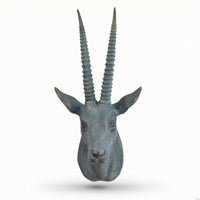 Faux Antelope Head Wall Decor Sculpture Textured for Entryway, Hallway