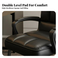 Arched Back Chair Comfortable Managerial Chair Long Sitting Furniture for Home, Workroom
