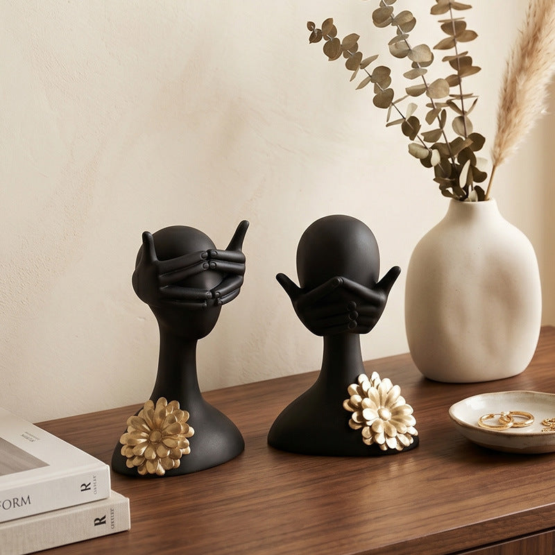 European Minimalist Creative Resin Craft Abstract Human Figure Ornament