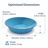 Panning Kit Gold Washing Sieveing Use, Lightweight Portable Gold Washing Pan, Pa #variant:Sky Blue