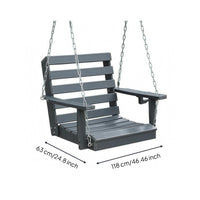 Double-Seat Swing Chair Wide Armrests Swing Chair 2 Person for Patio