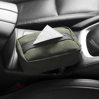 Suede Leather Car Tissue Box Cover for Vehicle Interior