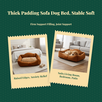 Orthopedic bed for large dogs, washable.