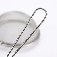 Stainless Steel Fine Mesh Sieve, Double Mesh Skimmer for Draining, Kitchen Sieve and Strainer with Heat Resistant Handle, Food Strainer for Cooking