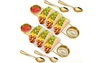 10 Pieces Taco Holder with Sauce Cups Stackable for Parties, Game Nights