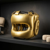 Boxing Headgear Molded Shape Full-Face Boxing Helmet Stitching Detail