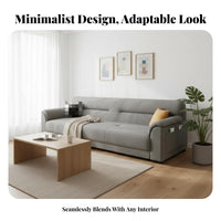 Straight-Line Settee Latex Filling Sofa Minimalist Design Couch for Pet Owners, Small Space Dwellers, Living Room, Apartment, Lounge Area