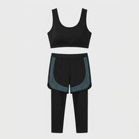 Swimsuits for Women with a Comfortable Padded Bra and Three Piece Design, Stylish Tankini Set for Plus Size Ladies