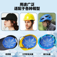 跨境PCM冰头套户外工作降温凝胶冰帽 外卖骑行装备外出头帽子冰垫