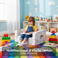 Fold-out Coloring Lounger Color-in Pattern kids' Sofa Removable Washable Cover