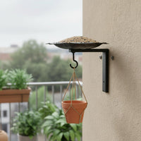 Hanging Bird Feeder Wrought Iron Metal Bird Feeder Weather-Resistant for Patio