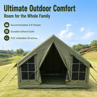 Inflatable Tent 4-6 Person Waterproof Oxford Fabric 4 Season Family Air Tent