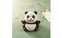 Resin Panda Figurine Cute Sitting Panda Statue Detailed Texture for Presents