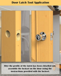 Door Latch Mortise Tool门闩榫槽工具安装套件帮助移除材料安装