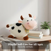 Cow Stuffed Toy Cute Design Cow Stuffed Creature Stuffed Calf Toy Cuddly House Decoration Sleepytime Friend for Fun Time