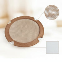 Round Cat Pad with Notches Long-Lasting Woven Cat Mat Pet Accessory Breathable Reversible for Cats, Indoor