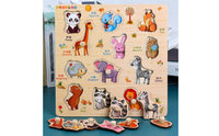 Educational Grasp Board Colorful Wooden Learning Puzzle Wooden Shape Sorter for Kids