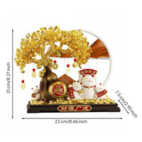 Beckoning Feline Statue Opening Gift Fortunate Feline Figurine Gold Finish