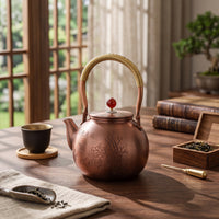 Copper Teapot Embossed Handmade Teapot Handcrafted Tea Pot for Collectors