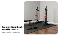 Heavy Duty Steel Construction Squat and Bench Press Set High Load Capacity Multi-Function Weight Lifting Rack Safety Spotter Arms Adjustable Squat Rack Easy Assembly for Weightlifters, Fitness Enthusiasts