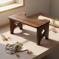 Toilet Stool Sturdy Wood Toilet Pedal Bathroom Footrest Long-Lasting Wooden Squatting Stool Easy to Clean for Children