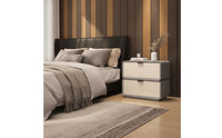 Bedside Cabinet Solid Wood Nightstand with Drawers Fully Assembled Nightstand for Bedroom, Guest Room