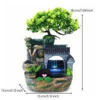 Rockery Desktop Water Fountain Circulating Tabletop Water Fountain Lighted Stone-Look for Living Room, Desk, Office