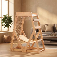 Cat Activity Tree Perch with Sisal Scratching Posts, 3-Level Wood Indoor Tree for Cats Climbing, Stable Structure Furniture for Apartments