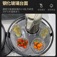 麻将机茶几双层棋牌室专用烟缸茶水架麻将桌边几茶水桌轻奢圆茶几
