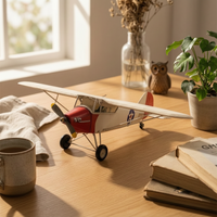 Propeller Airplane Model Collectible Metal Airplane Model Rustic Plane Ornament for Office