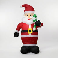 Inflatable Decoration with Candy Cane Indoor Christmas Inflatable Santa Inflatable Santa Outdoor Festive for Homeowners, Yard