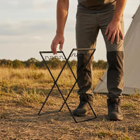 X-Shaped Foldable Trash Bag Stand Wavy Hooks Trash Bag Rack Metal Household Storage
