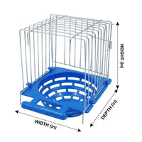 Parrot Breeding Box Iron Wire Cage with Open Top, Small Parrot Nest and Budgie Nest Box for Indoor Bird Mating, Cockatiel Breeding Box 14.5*12*16cm