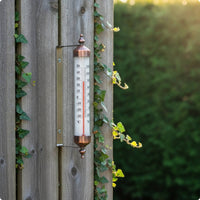 Thermometer with Mounting Bracket Bronze Effect for Yard, Gardeners