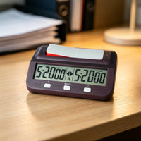 Compact Digital Chess Clock Portable Digital Chess Timer Lightweight Board Game Timer Long-Lasting for Tournaments