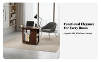 Rolling Dropflap Storage Trolley 360° Swivel Casters Home Furnishing
