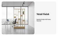Industrial Design Freestanding Geometric Divider Multi-Functional Slatted Partition with Shelves Modern Design Household Furniture Does Not Block Light for Apartment Dwellers, Interior Designers, Closed Closed off Ice Managers, Living Room, Entrance, Bar