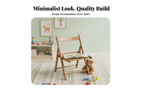 Low Height Folding Stool Foldable Portable Outsideside Door Chair Wooden Folding Chair No Assembly Required for Campers, Home