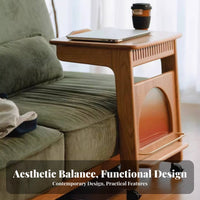 Wheeled Two-Shelf Stand Mobile Design End Table adaptable for Small areas