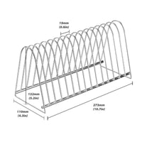 Desktop Album Rack Arched Dividers Metal Album Storage Rack Open Open-Sided