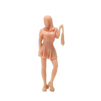 Miniature Female Figure Paint-Ready Unpainted Miniature Female Figure Model Blank for Hobby Customizers, Dioramas