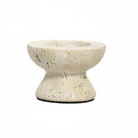 Modern Design Travertine Candlestick Atmospheric Travertine Candlestick Holder Unique Texture for Homeowners, Living Room, Homestay, Bedroom