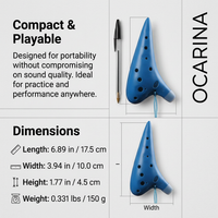 12 Hole Alto Ocarina for Beginners, Musical Instrument Resin Ocarina with Lanyard and Mouthpiece Cap - Image 4
